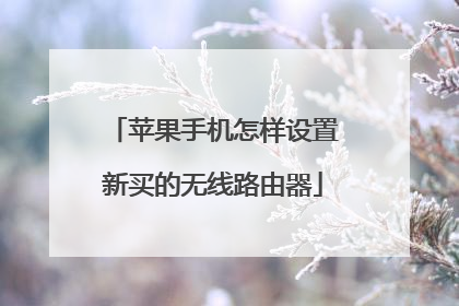 苹果手机怎样设置新买的无线路由器