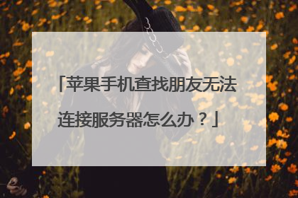 苹果手机查找朋友无法连接服务器怎么办?