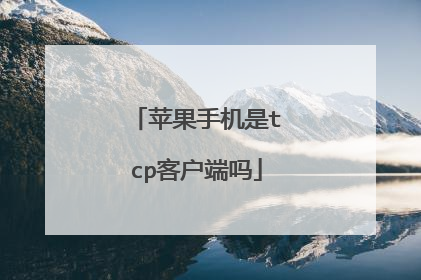 苹果手机是tcp客户端吗