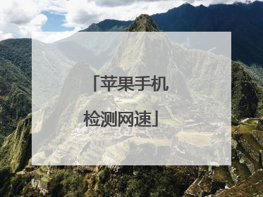 苹果手机检测网速