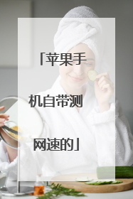 苹果手机自带测网速的