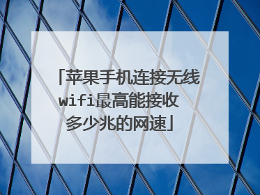 苹果手机连接无线wifi最高能接收多少兆的网速