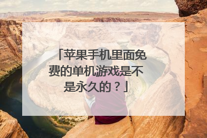 苹果手机里面免费的单机游戏是不是永久的?