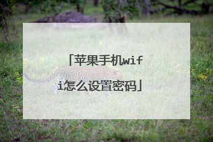 苹果手机wifi怎么设置密码