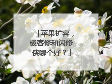 苹果扩容，极客修和闪修侠哪个好？