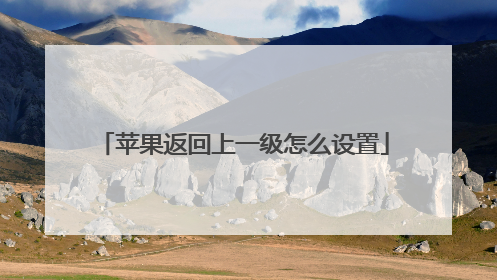 苹果返回上一级怎么设置
