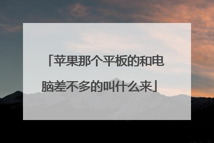 苹果那个平板的和电脑差不多的叫什么来