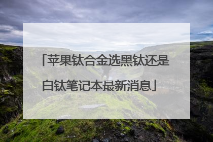 苹果钛合金选黑钛还是白钛笔记本最新消息