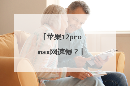 苹果12pro max网速慢？