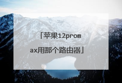 苹果12promax用那个路由器