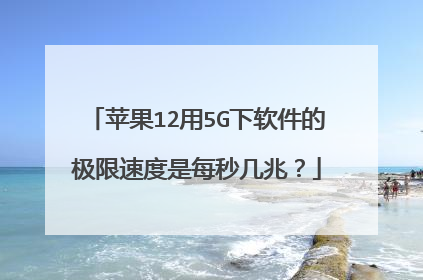 苹果12用5G下软件的极限速度是每秒几兆?