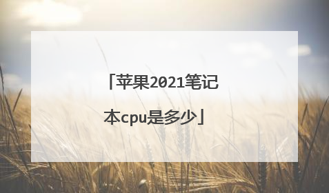 苹果2021笔记本cpu是多少