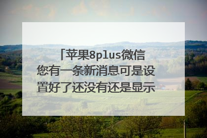 苹果8plus微信您有一条新消息可是设置好了还没有还是显示1一个消息?