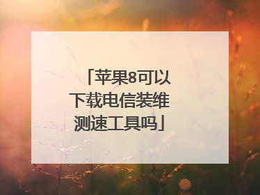 苹果8可以下载电信装维测速工具吗