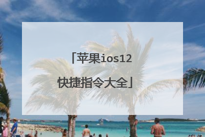 苹果ios12快捷指令大全