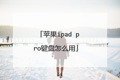 苹果ipad pro键盘怎么用
