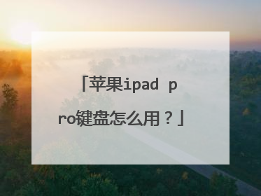苹果ipad pro键盘怎么用?