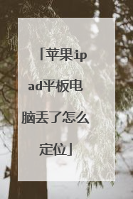 苹果ipad平板电脑丢了怎么定位