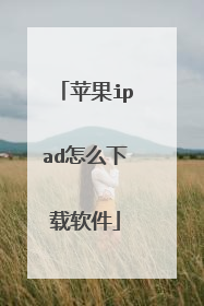 苹果ipad怎么下载软件
