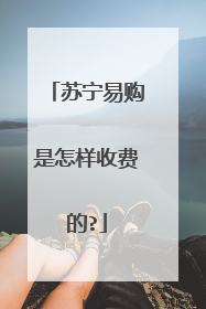 苏宁易购是怎样收费的?