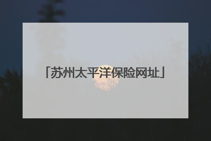 苏州太平洋保险网址