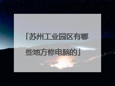 苏州工业园区有哪些地方修电脑的