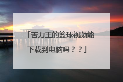 苦力王的篮球视频能下载到电脑吗？？