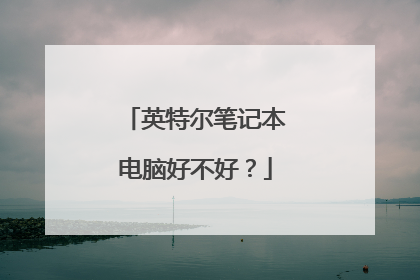 英特尔笔记本电脑好不好?