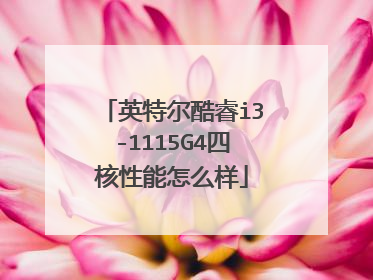 英特尔酷睿i3-1115G4四核性能怎么样