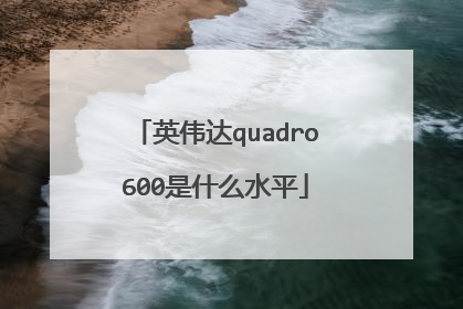 英伟达quadro600是什么水平
