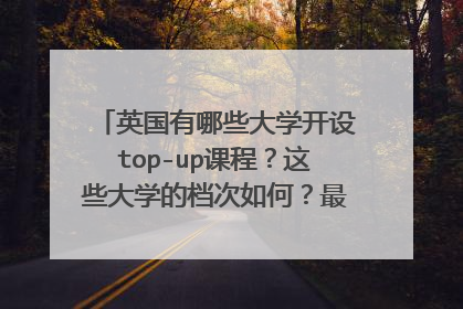英国有哪些大学开设top-up课程?这些大学的档次如何?最好的是哪所?方向主要是经济金融这方面。