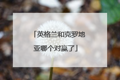 英格兰和克罗地亚哪个对赢了