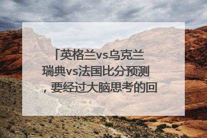 英格兰vs乌克兰 瑞典vs法国比分预测，要经过大脑思考的回答！！！！！