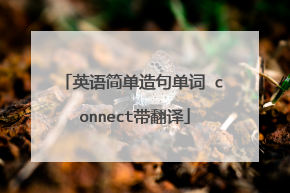 英语简单造句单词 connect带翻译