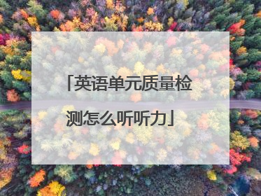 英语单元质量检测怎么听听力