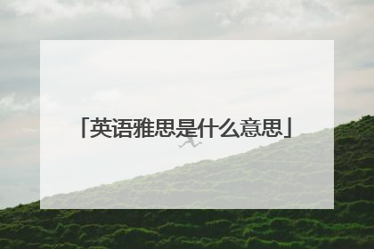 英语雅思是什么意思
