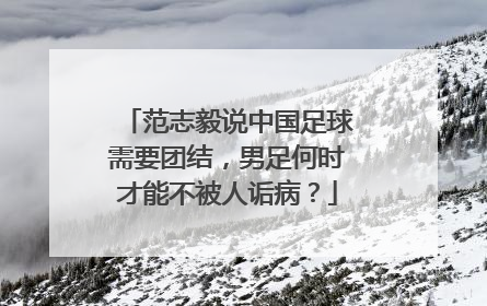 范志毅说中国足球需要团结,男足何时才能不被人诟病?