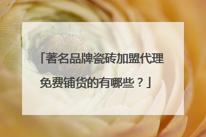著名品牌瓷砖加盟代理免费铺货的有哪些?
