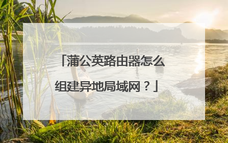 蒲公英路由器怎么组建异地局域网？
