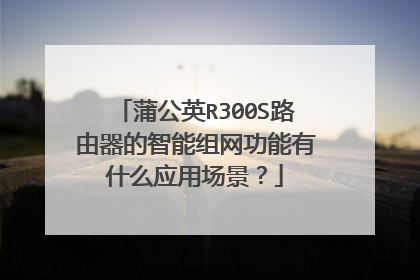 蒲公英R300S路由器的智能组网功能有什么应用场景?