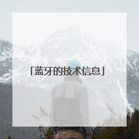 蓝牙的技术信息