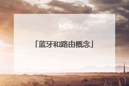 蓝牙和路由概念