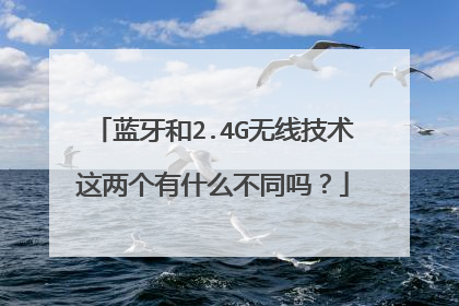 蓝牙和2.4G无线技术这两个有什么不同吗?