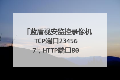 蓝盾视安监控录像机TCP端口234567,HTTP端口80如何在端口映射设置