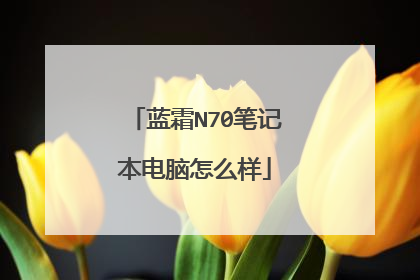 蓝霜N70笔记本电脑怎么样