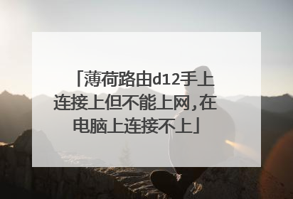 薄荷路由d12手上连接上但不能上网,在电脑上连接不上