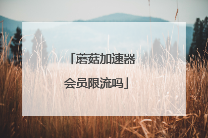 蘑菇加速器会员限流吗
