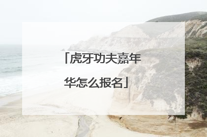 虎牙功夫嘉年华怎么报名