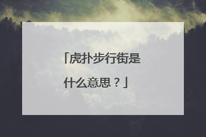 虎扑步行街是什么意思?