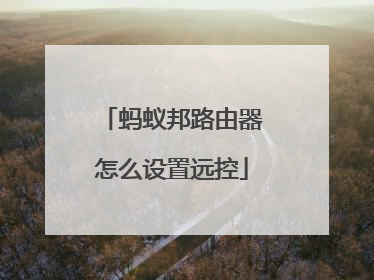 蚂蚁邦路由器怎么设置远控